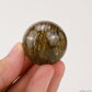 1.27'' Green Rutile,Rutilated Sphere Crystal Healing Hand Carved Sphere/Ball