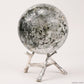 2.56'' Green Gardenquartz/ Lodolite Sphere Crystal Healing Hand Carved Sphere/Ball