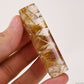 Gemstone Titanium Quartz Rectangle Rutilated Quartz FreeForm Crystal Healing Hand Carved