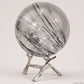 2.99'' Black Rutile,Tourmaline Quartz Sphere Crystal Healing Hand Carved Crystal Ball