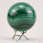 3.85'' Gemstone  Malachite Sphere Crystal Healing Hand Carved Sphere/Ball