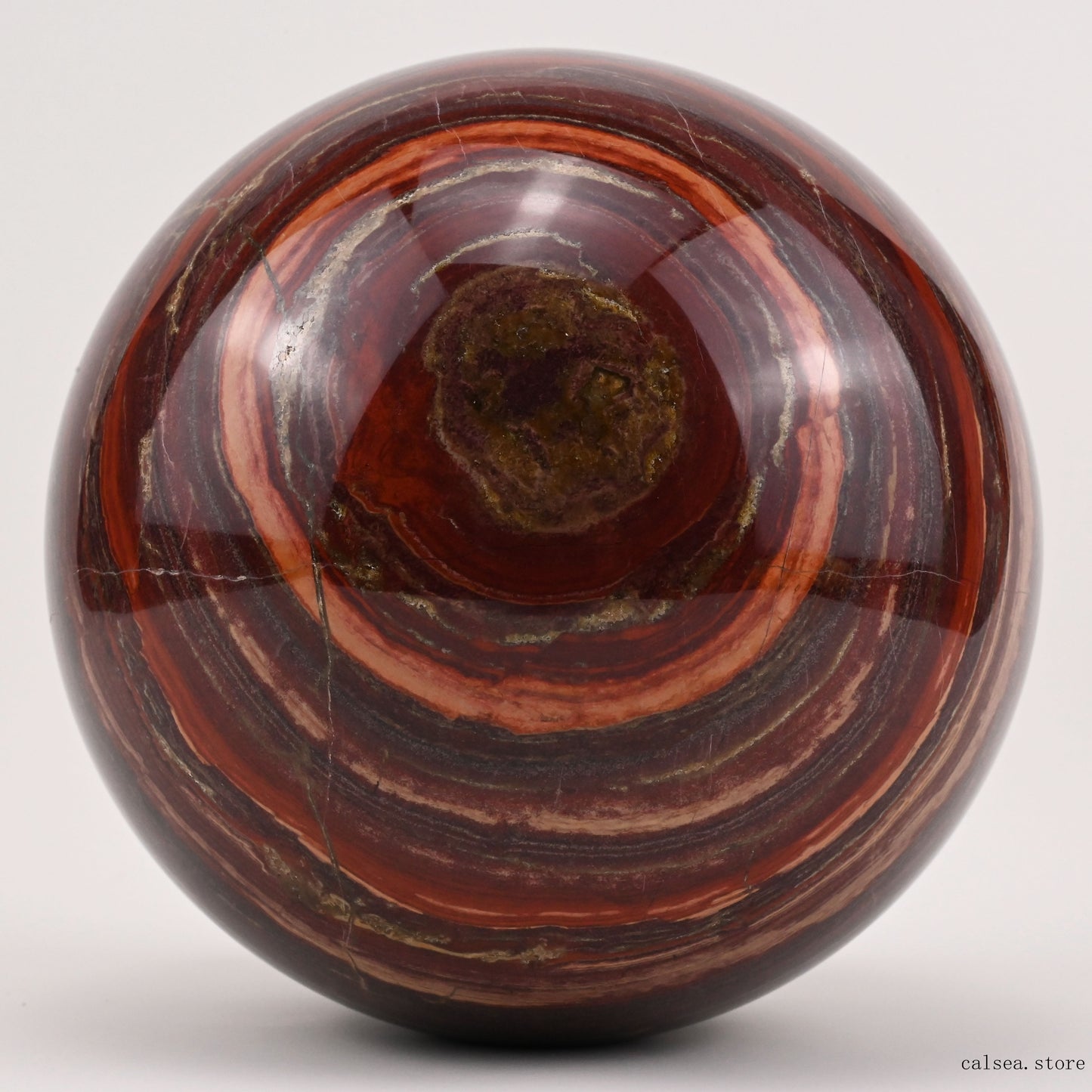 5.62'' Red Jasper Sphere Crystal Healing Hand Carved Sphere/Ball