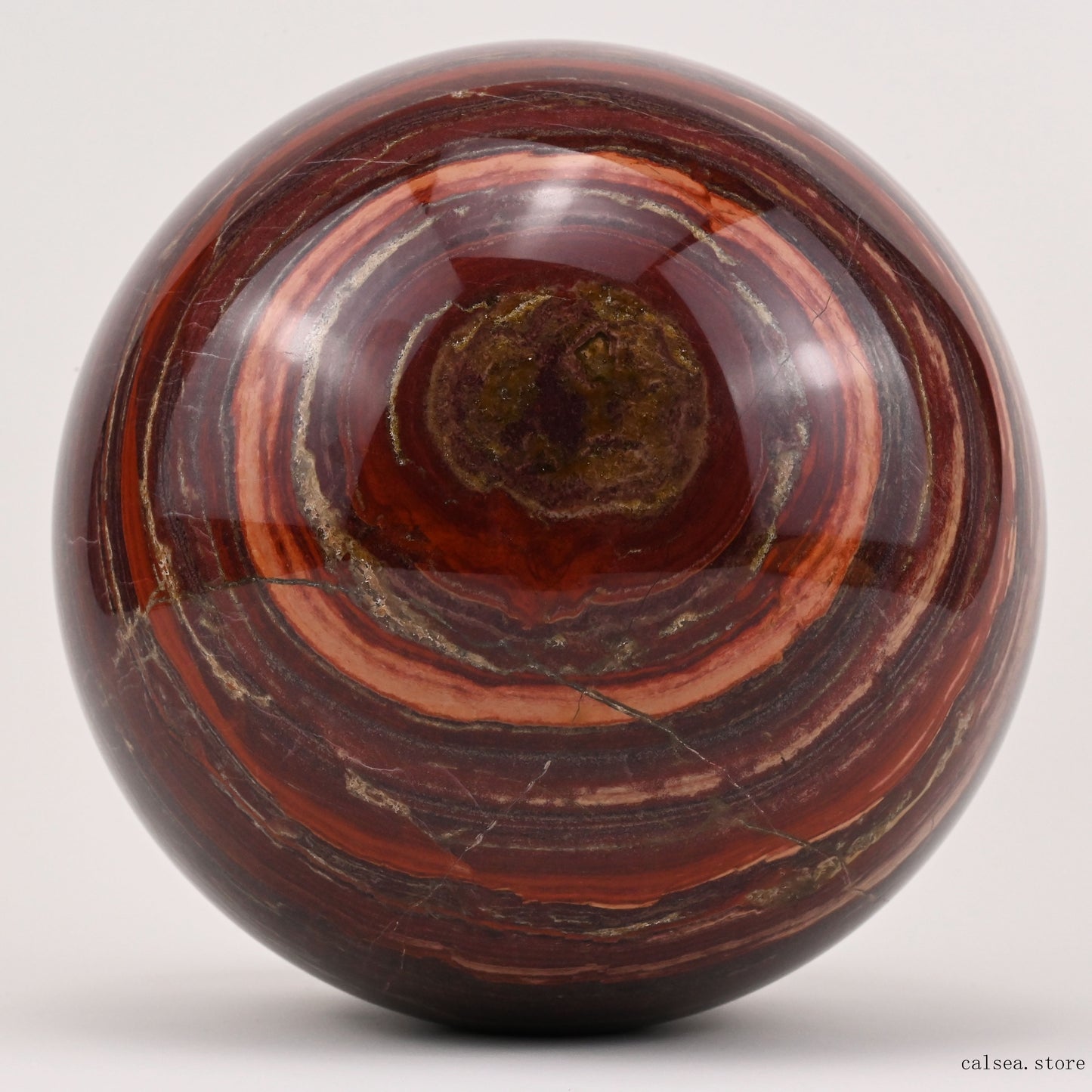 5.62'' Red Jasper Sphere Crystal Healing Hand Carved Sphere/Ball