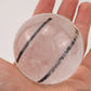 Black Tourmaline,Rutilated Sphere Crystal Healing Hand Carved Sphere/Ball