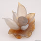 Agate Lotus Flower Sculpture Crystal Healing Hand Carved Ornaments