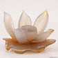 Agate Lotus Flower Sculpture Crystal Healing Hand Carved Ornaments