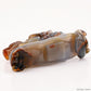 4.38'' Sardonyx Pixiu Sculpture Crystal Healing Hand Carved