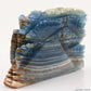 5.48'' Blue Onyx Marine Animals Sculpture Crystal Healing Hand Carved