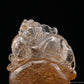 Golden Rutile,Rutilated PiXiu Sculpture Crystal Healing Hand Carved