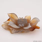 Agate Lotus Flower Sculpture Crystal Healing Hand Carved