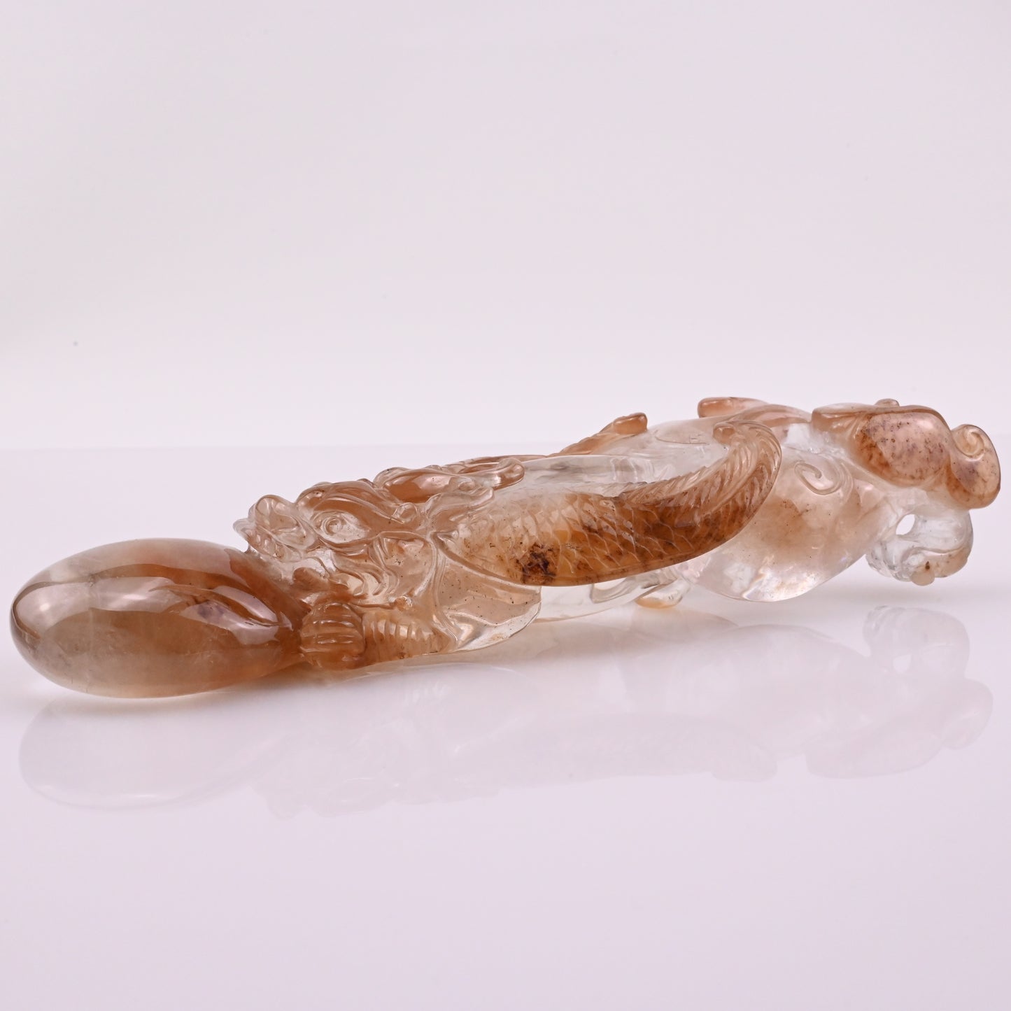 Golden Rabbit Fur Rutile,Rutilated PiXiu Sculpture Crystal Healing Hand Carved