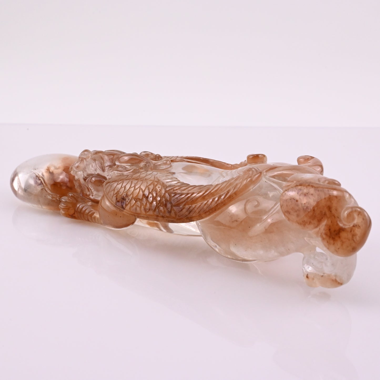 Golden Rabbit Fur Rutile,Rutilated PiXiu Sculpture Crystal Healing Hand Carved