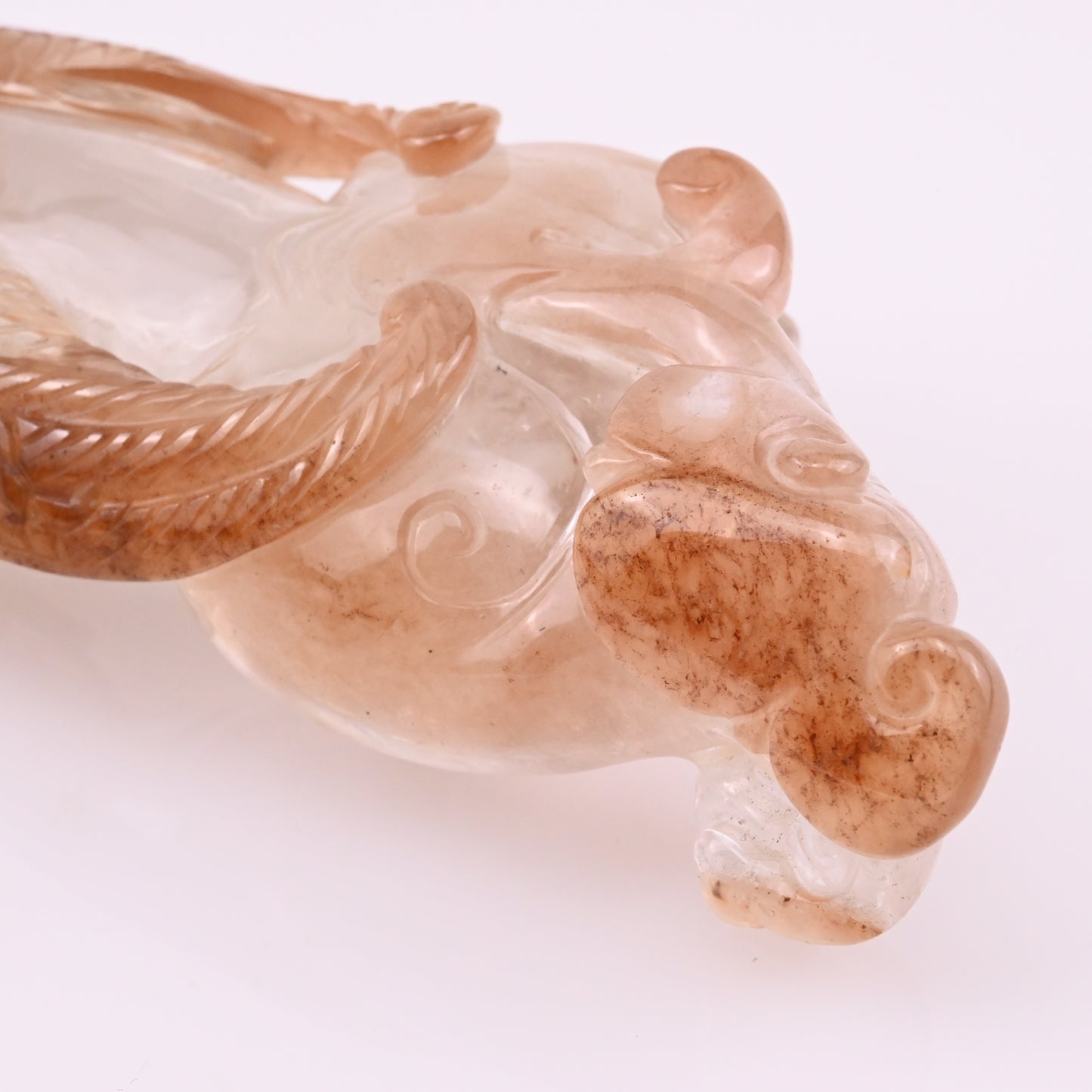 Golden Rabbit Fur Rutile,Rutilated PiXiu Sculpture Crystal Healing Hand Carved