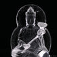 4.76'' Clearquartz Manjushri Buddha Sculpture Crystal Healing Hand Carved