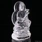 4.76'' Clearquartz Manjushri Buddha Sculpture Crystal Healing Hand Carved