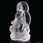 4.76'' Clearquartz Manjushri Buddha Sculpture Crystal Healing Hand Carved