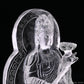 4.76'' Clearquartz Manjushri Buddha Sculpture Crystal Healing Hand Carved