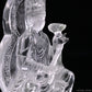 4.76'' Clearquartz Manjushri Buddha Sculpture Crystal Healing Hand Carved