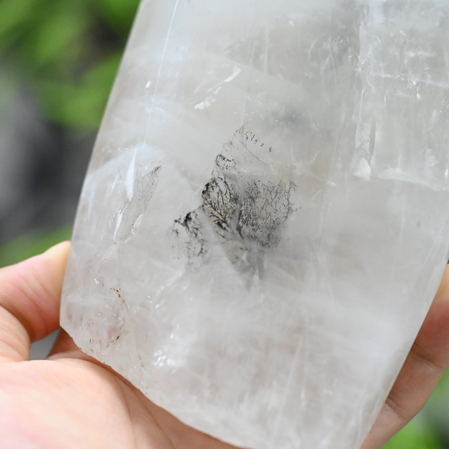 6.37'' Dendritic Quartz FreeForm Crystal Healing Hand Carved