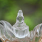 Goldenhealer Lotus Practicing Monks Sculpture Crystal Healing Hand Carved