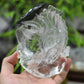 Awesome Gardenquartz Lotus Fish Sculpture Crystal Healing Hand Carved