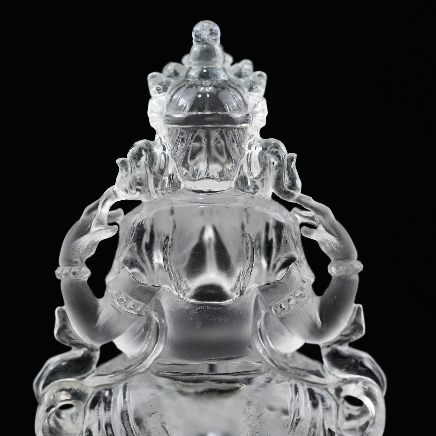 4.26" Awesome Clearquartz Brahman Sculpture Artifact Crystal Healing Hand Carved