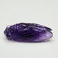 1.99" Gem Amethyst Cicada Sculpture Crystal Healing Hand Carved