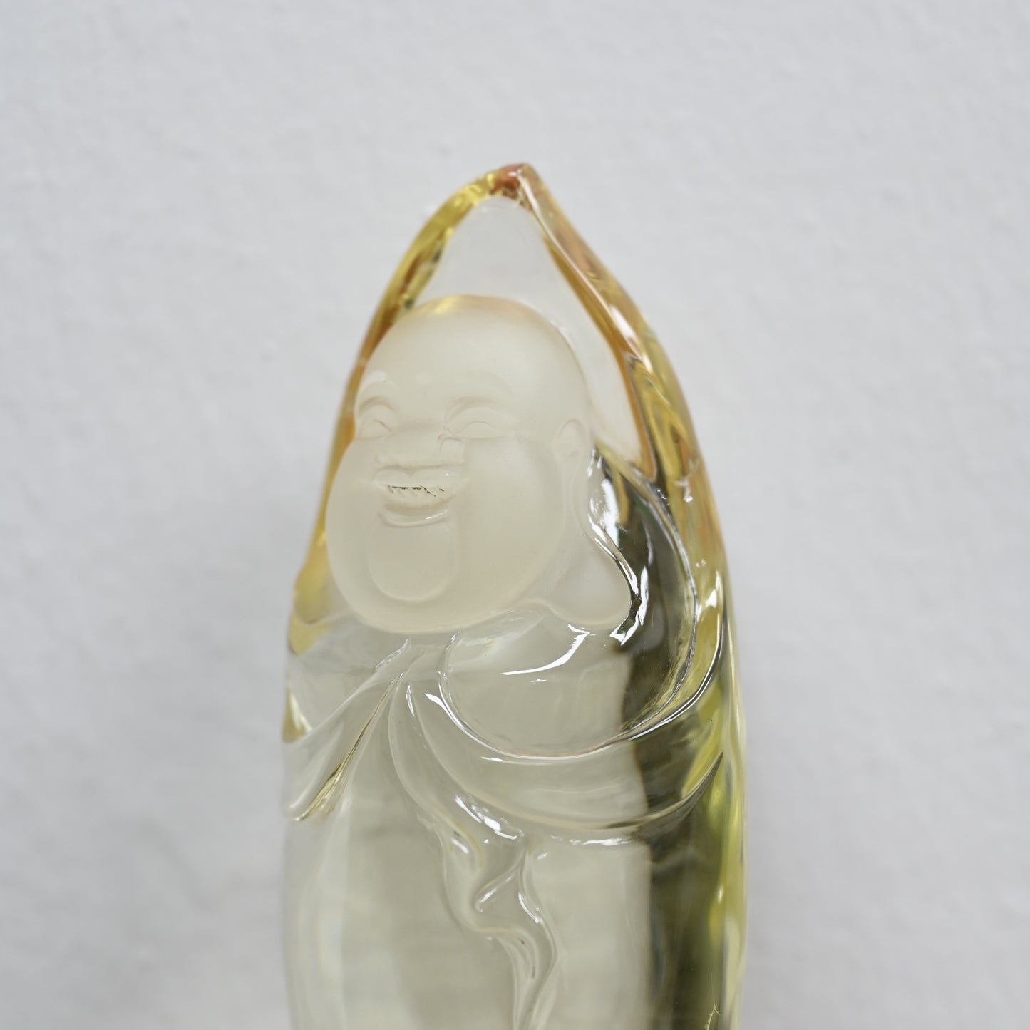 4.48''Awesome Brazil Citrine Buddha Sculpture Crystal Healing Hand Carved