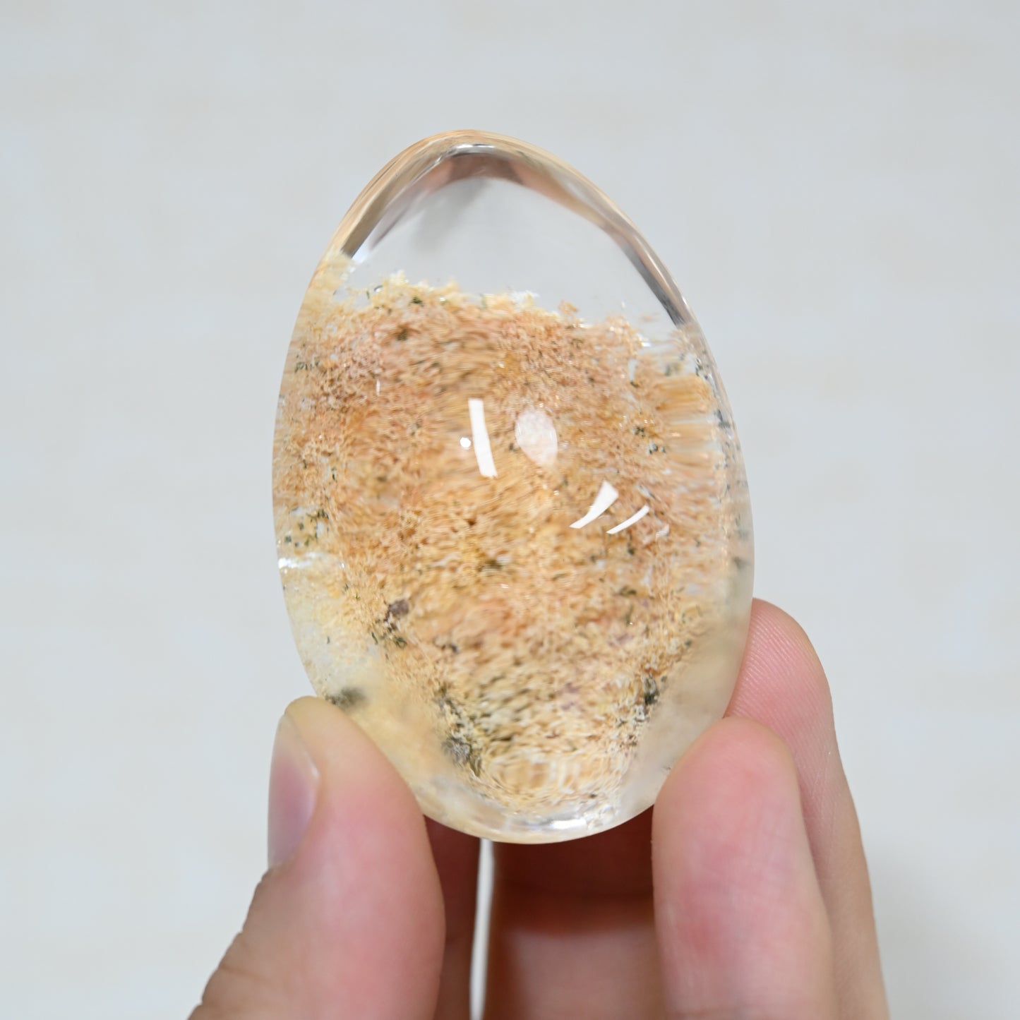 Four Season Gardenquartz,Lodalite Quartz Pendant Crystal Healing Hand Carved Crystal FreeForm