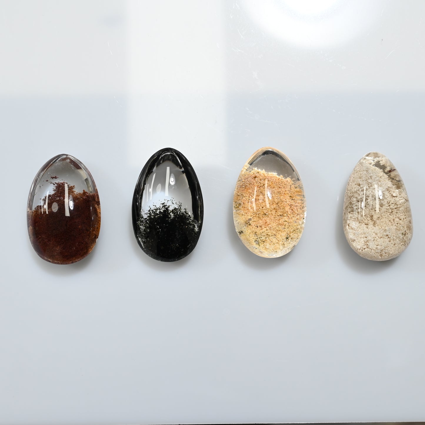 Four Season Gardenquartz,Lodalite Quartz Pendant Crystal Healing Hand Carved Crystal FreeForm