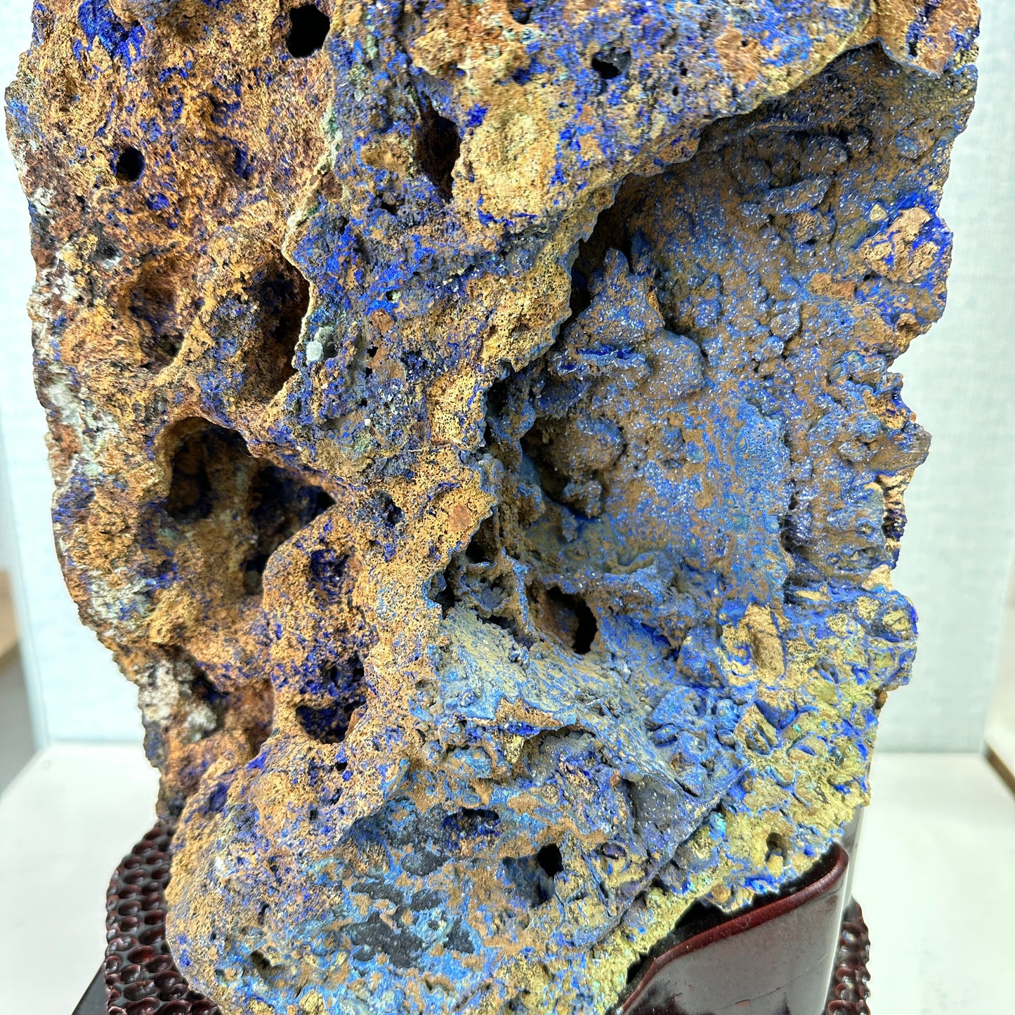 Natural Awesome Azurite Mineral Specimens Art Collections Ornamental